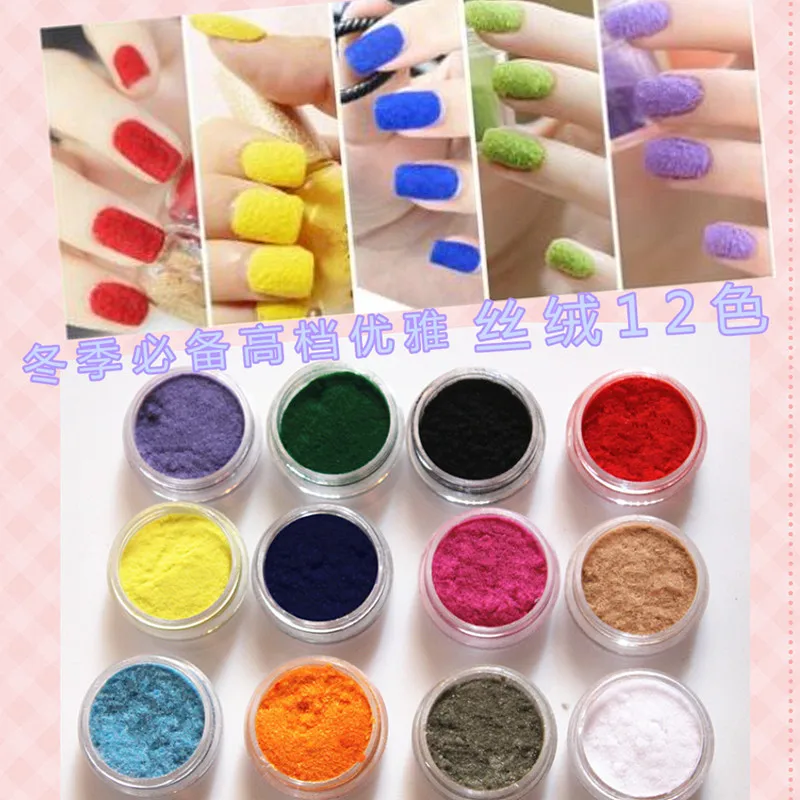Uñas brillo moda decoración de uñas difuso flocado terciopelo uñas polvo para uñas puntas M841 Uñas brillo moda decoración de uñas difuso flocado terciopelo uñas polvo para uñas puntas M841
