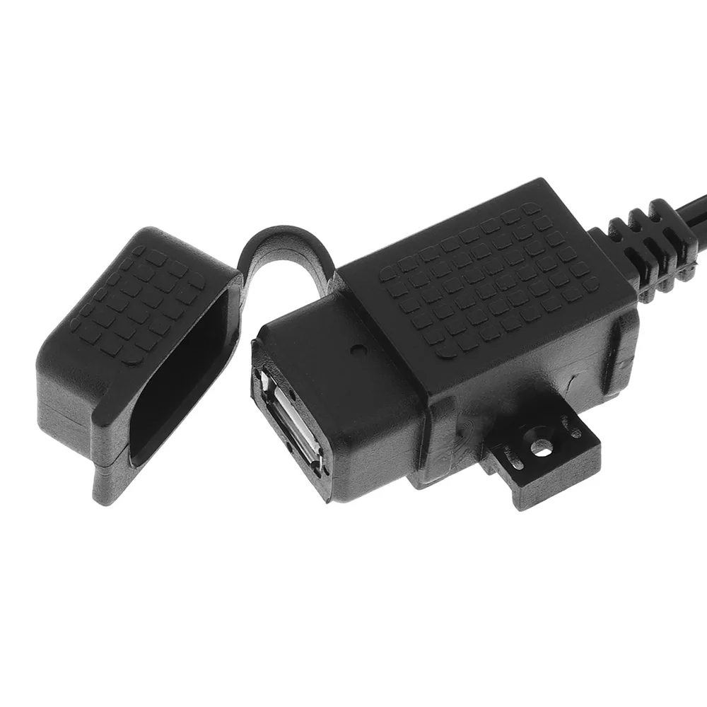 12 V-24 V DC 5V 2.1A PVC SAE к USB адаптеру водонепроницаемое мотоциклетное зарядное устройство с удлинителем и круглым терминалом горячая распродажа