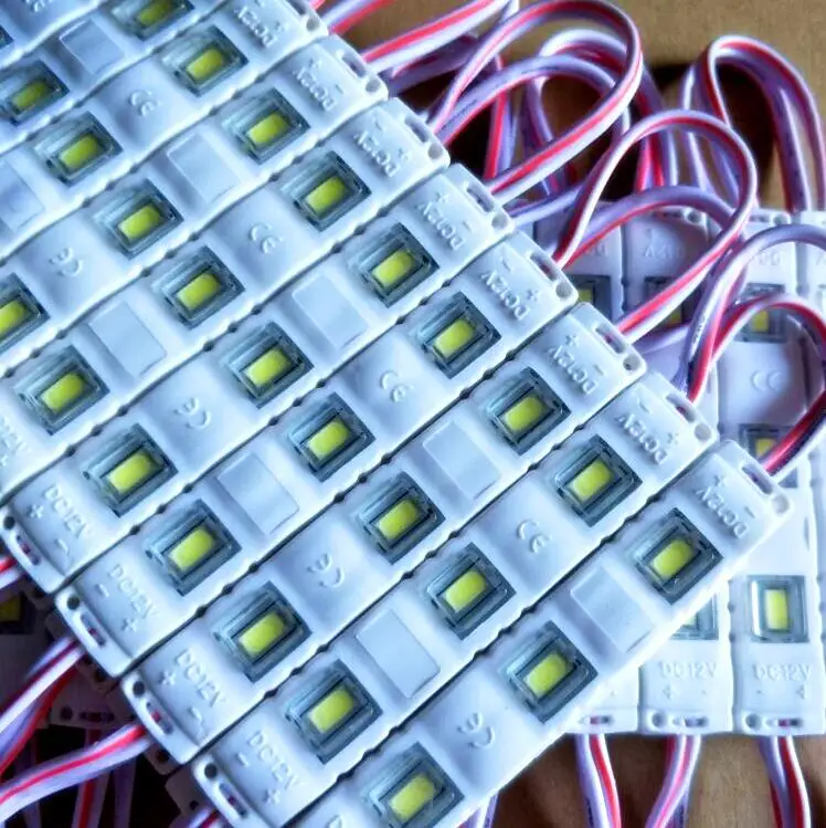 

IP65 5730 3 LED MODULE Waterproof Warm White Pure White Injection Molding Light for DC 12V