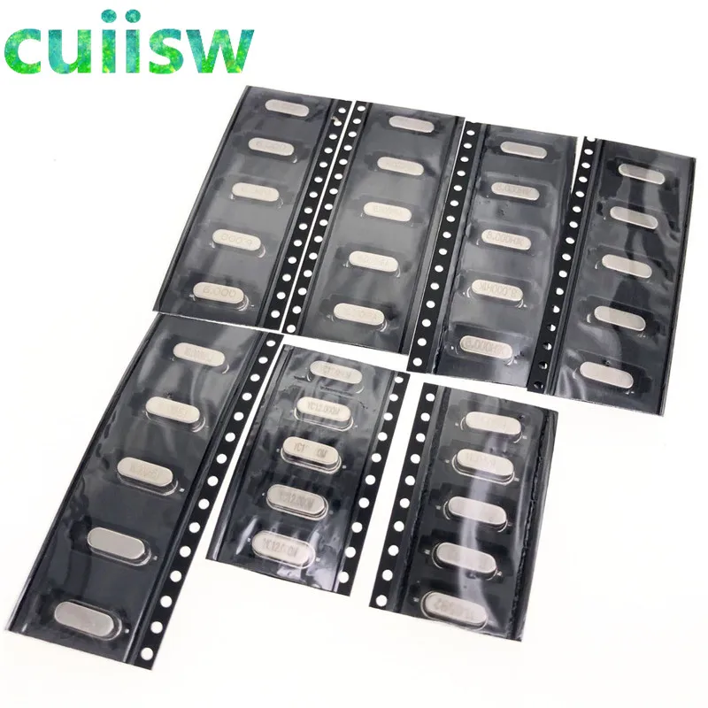 Кристаллы SMD 35 шт. 6 МГц 8 10 12 16 20 11 0592 49SMD комплект кристаллов для осциллятора 5