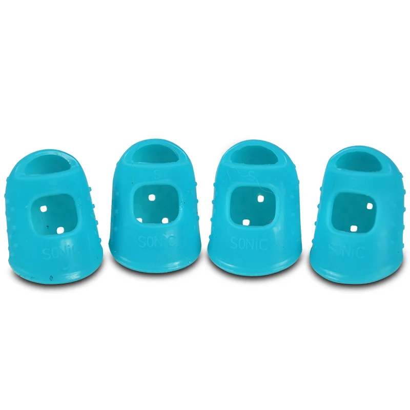 Guitar Picks 12 Pcs Thin Medium Celluloid Guitar Thumb Picks Finger Cap Protect Fingers for Splicing Line Pressing Elastic Ukulele Finger Hat guitar picks