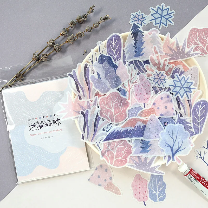 

60pcs/1pack Kawaii Stationery Stickers Winter series Diary Planner Decorative Mobile Stickers Scrapbooking DIY Craft Stickers