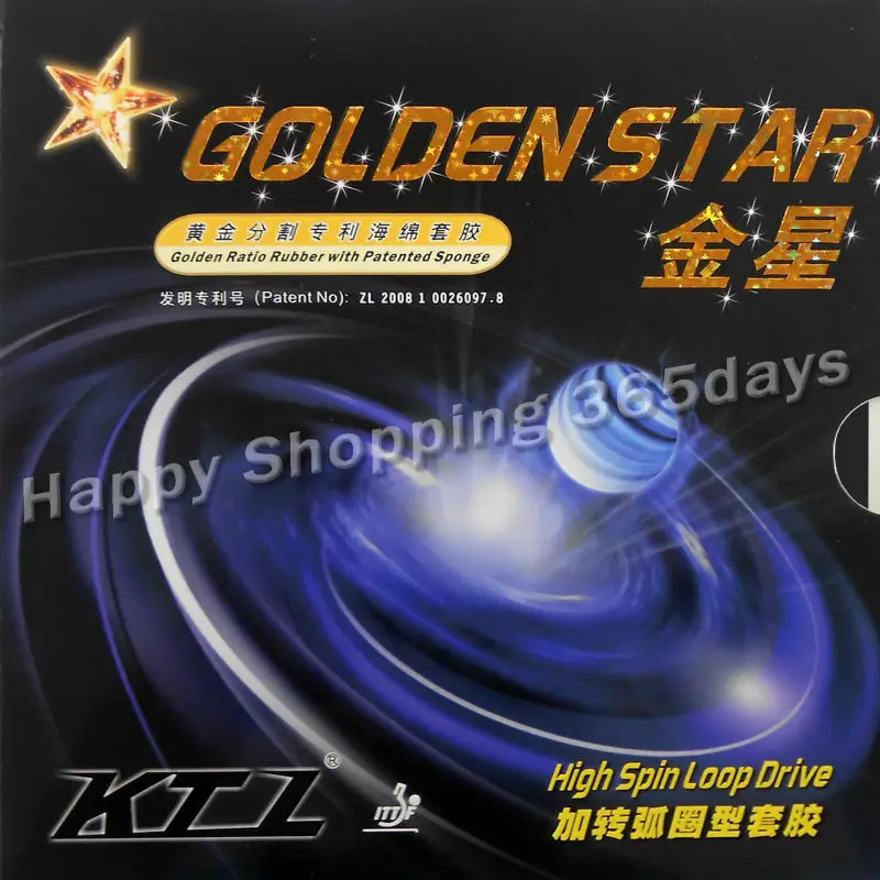 KTL GOLDEN STAR عالية تدور حلقة محرك النقاط في تنس طاولة بينغبونغ المطاط مع الإسفنج