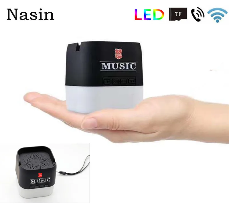 

Nasin f18 New Colorful LED Lights Mini Bluetooth Speakers Stereo Portable Speakers Phone Holders Wireless Speakers for xiaomi