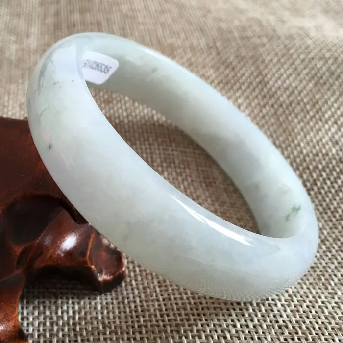 

FREE SHIPPING>>>@@ 58mm Certified Grade A Genuine Natural Green Jadeite Jade Bracelet Bangle 6535 NEW