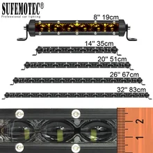 Lentes 6d super finas led barra offroad, 30w 60w 90w 120w 150w para carro uaz 12v 24v trator suv caminhão barco 4wd 4x4 atv luzes led trabalho