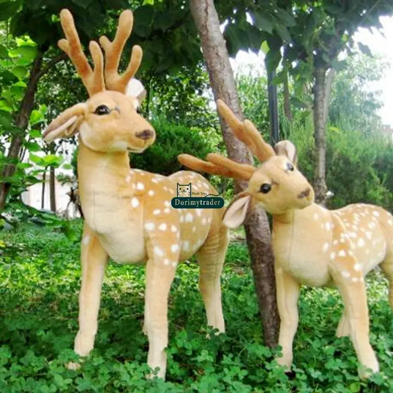 

Dorimytrader 90cm X 70cm Large Animal Stuffed Plush Soft Cute Simulated Sika Deer Toy Great Baby Gift Free Shipping DY60970