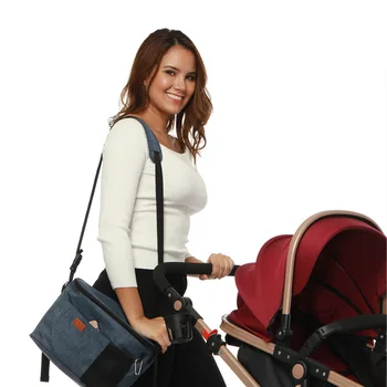 

New Hanging Storage Bag Baby Diaper Bags Waterproof Baby Stroller Organizer One-Shoulder Strap Storage Pouch