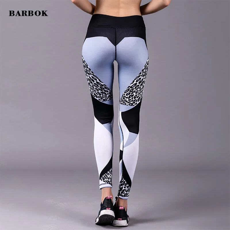 

BARBOK High Waist Print Yoga Pants Women Fitness Sport Leggings GYM Work out Jogging Running Pants