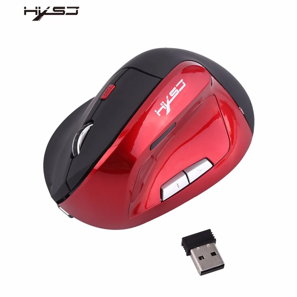 HXSJ X60 Wireless Optical Vertical 2400DPI Gaming Mouse Rechargeable