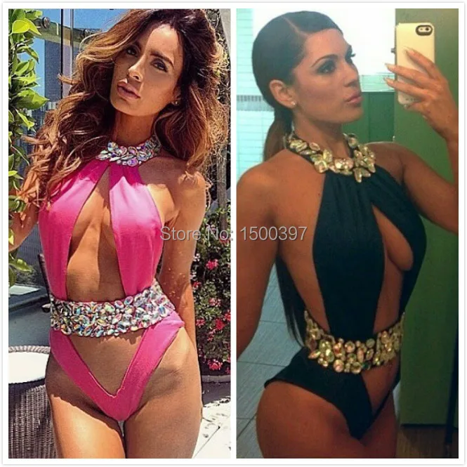 diamante swimming costume