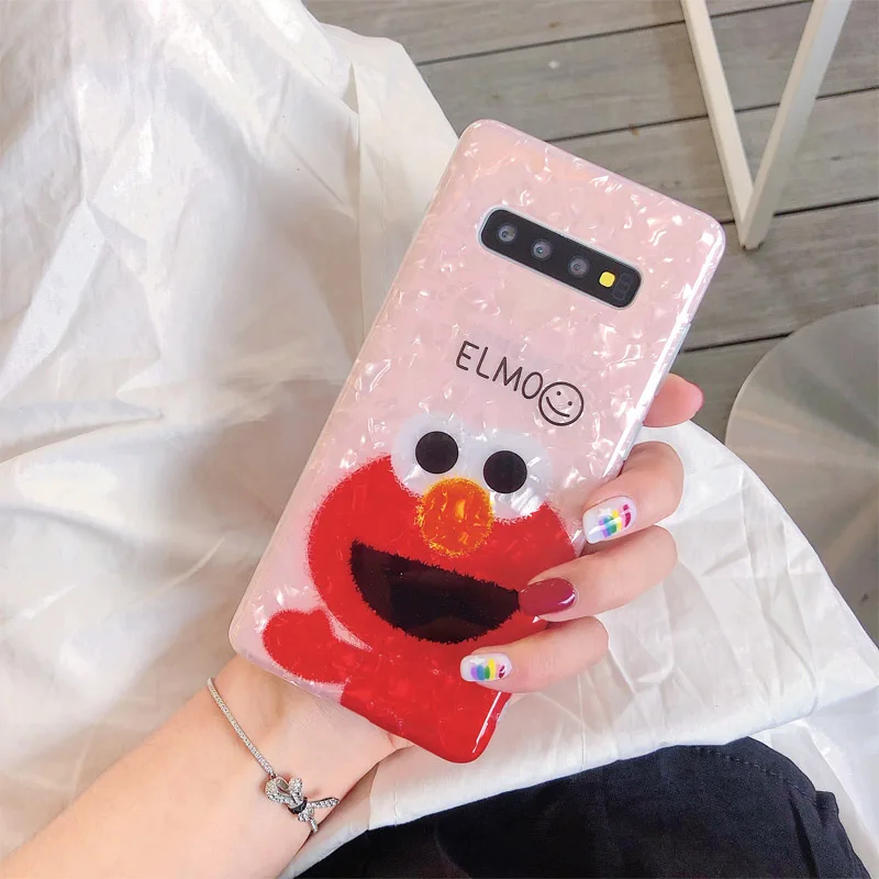 Чехол HYSOWENDLY Cute Elmo для телефона Samsung Galaxy S8 S9 S10 Plus мягкий силиконовый чехол IMD пар из