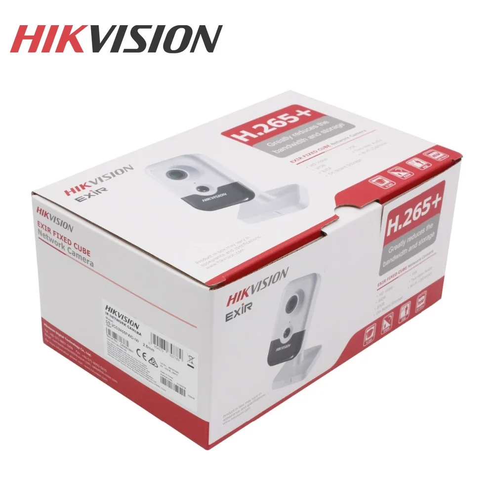 

Hikvision Video Surveillance Wi-Fi Camera PoE DS-2CD2443G0-IW 4MP IR Fixed Cube Wireless IP Camera Built-in Speaker H.265+