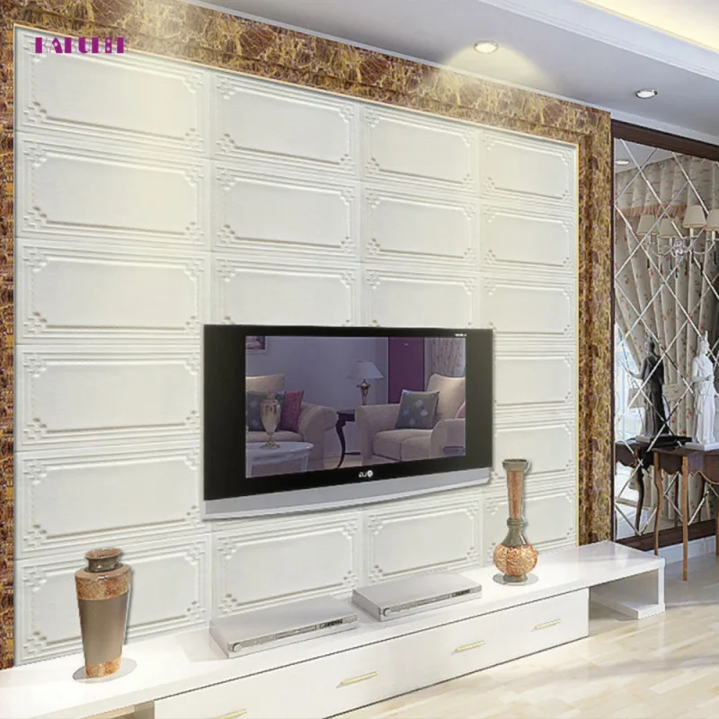 

KAKUDER Rectangle PE Foam Brick Wall Stickers DIY Bedroom Decor Living Room Decorative Wall Stickers Decals 60 X 30cm
