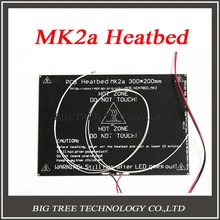 Больше! 2015 MK2A 300*200*3.0 мм Алюминий Heatbed RepRap РАМПЫ 1.4 ПЕЧАТНОЙ ПЛАТЫ + LED Резистор + Кабель + термисторы для 3D Принтера MK2B
