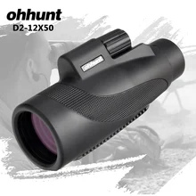 Ohhunt Монокуляр 12X50 BAK4 Призма Водонепроницаемый мини-телескоп Профессиональный Зрительная труба большой окуляр Открытый Кемпинг Пеший Туризм