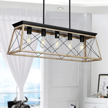

Modern Metal Rectangular Chandeliers Hanging Lighting for Living room Dining room Hotel Restaurant Suspension Lustre
