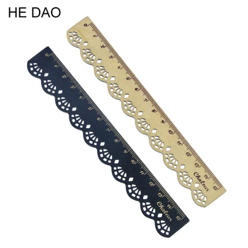 

1Pcs Korea Kawaii Cute Stationery LACE Wood Ruler Sewing Rulers School Kids Stationary Essential Present Gift Reward