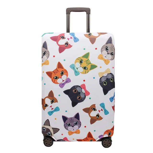 Luggage cover D Романтический узор чехол для дорожного чемодана 18-32 дюймов багажная крышка Дорожная сумка на колесах эластичная Пылезащитная Крышка Аксессуары для путешествий - Цвет: Luggage cover D