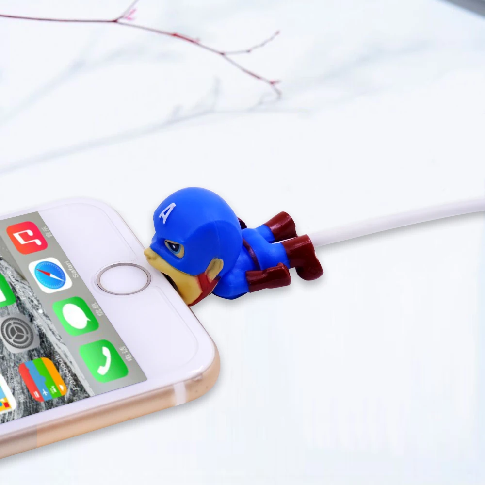 CHIPAL укус животных кабель протектор провода намотки для iPhone USB кабель Органайзер Chompers милый мультфильм укусов аксессуар для телефона, держатель