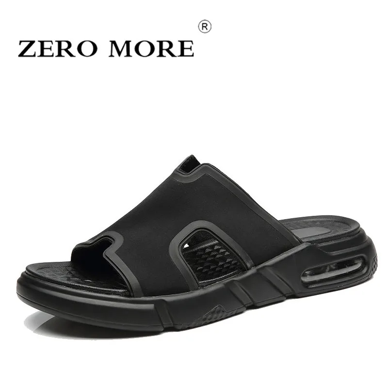 

ZERO MORE Mens Shoes Air Mesh Cushion Sandals Slippers Summer Men Shoes Beach Rome Gladiator Black Slip On Sandals Men 2019