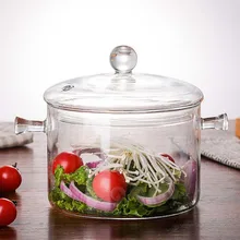 Бытовая стеклянная чаша прозрачная Салатница термостойкая крышка миска для лапши креативная миска для микроволновой печи стеклянный горшок 1500 мл