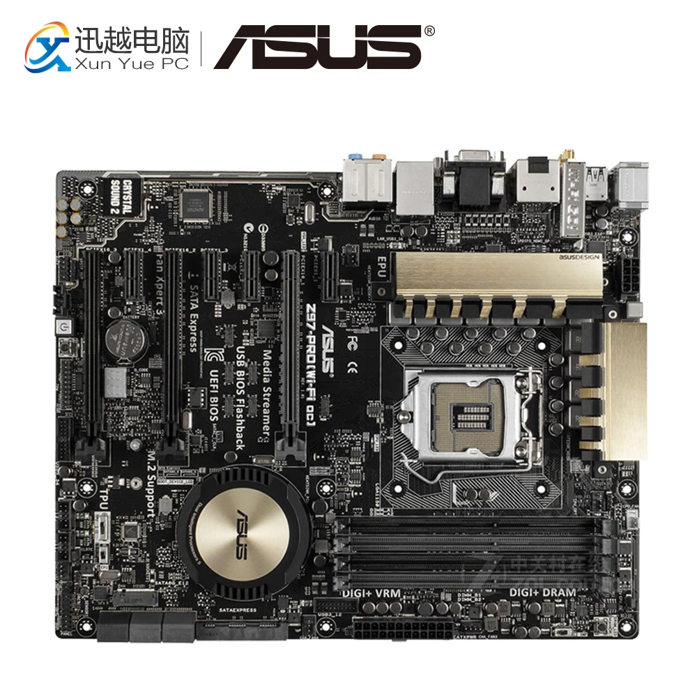 

Asus Z97-PRO (Wi-Fi ac) Desktop Motherboard Z97 Socket LGA 1150 i7 i5 i3 DDR3 32G SATA3 ATX