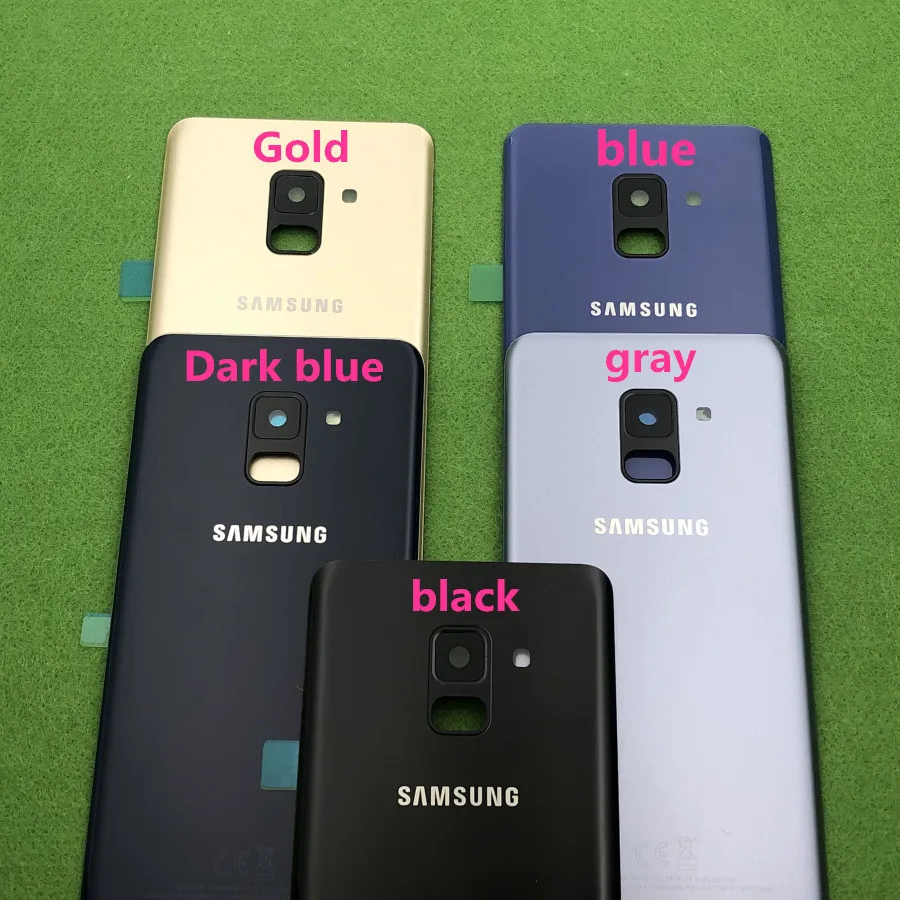 Стекло для Samsung Galaxy A8 2018 A530F Plus + A730F задняя крышка батарейного отсека чехол задней