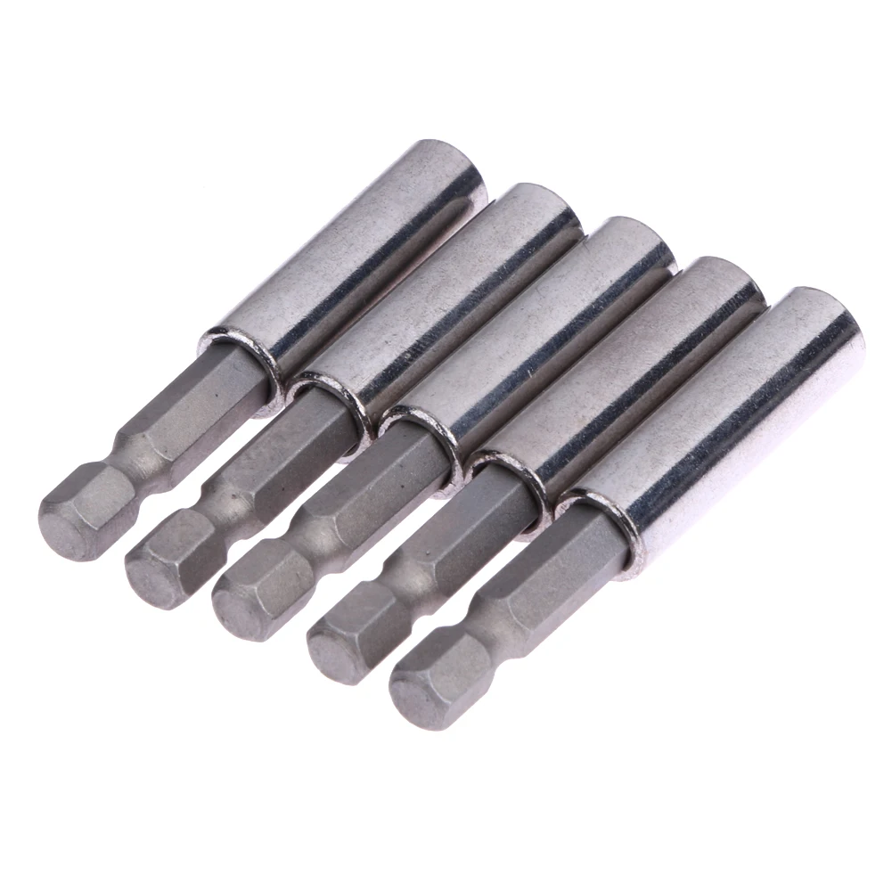 5 Pieces 60mm 1/4" Hex Shank Drill Bit Holder Extension
