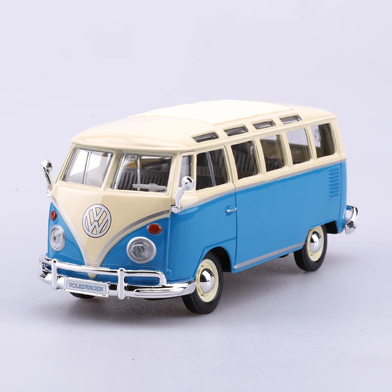 Maisto VW T1 Ван синий Type2 Samba 1:25 модель автомобиля Модель игрушки автомобиля Модель Отлитая под давлением металлическая игрушка для подарка