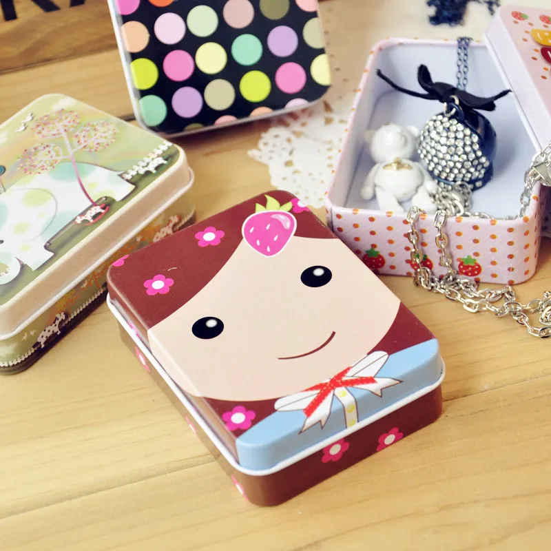 Colorful Mini Tin Box Sealed jar packing Boxes Jewelry Candy Small