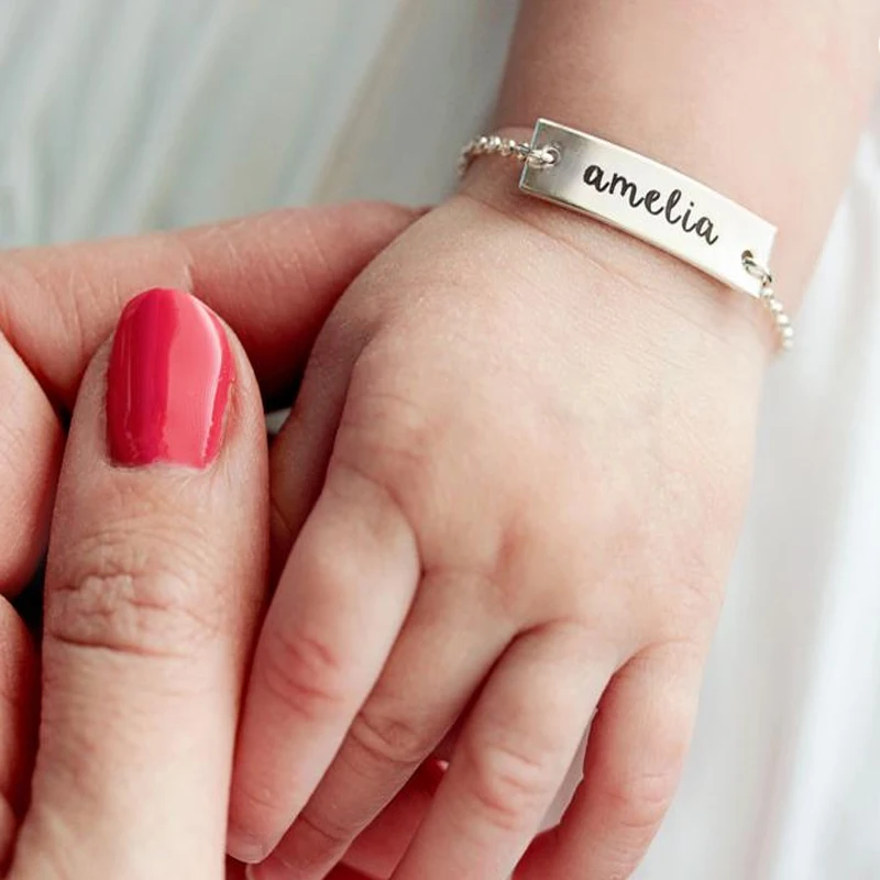 Personalize Baby Name Bracelet Adjustable Bracelet Kids Child to Girls Boys  Gift | eBay