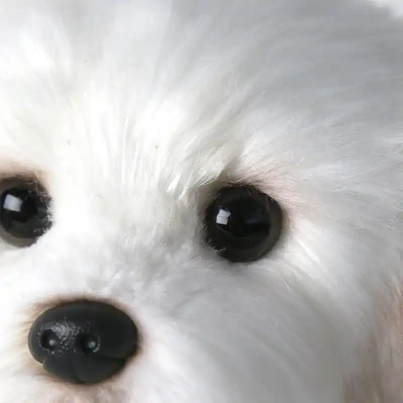 White Maltese Puppy Plush Toy Cute Stuffed Dog Simulation
