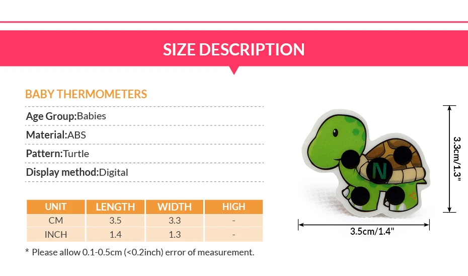 4 шт./лот черепаха мультфильм младенческой забота о безопасности младенца лобные Термометры цифровой тела для температуры медицинский термометр для детей
