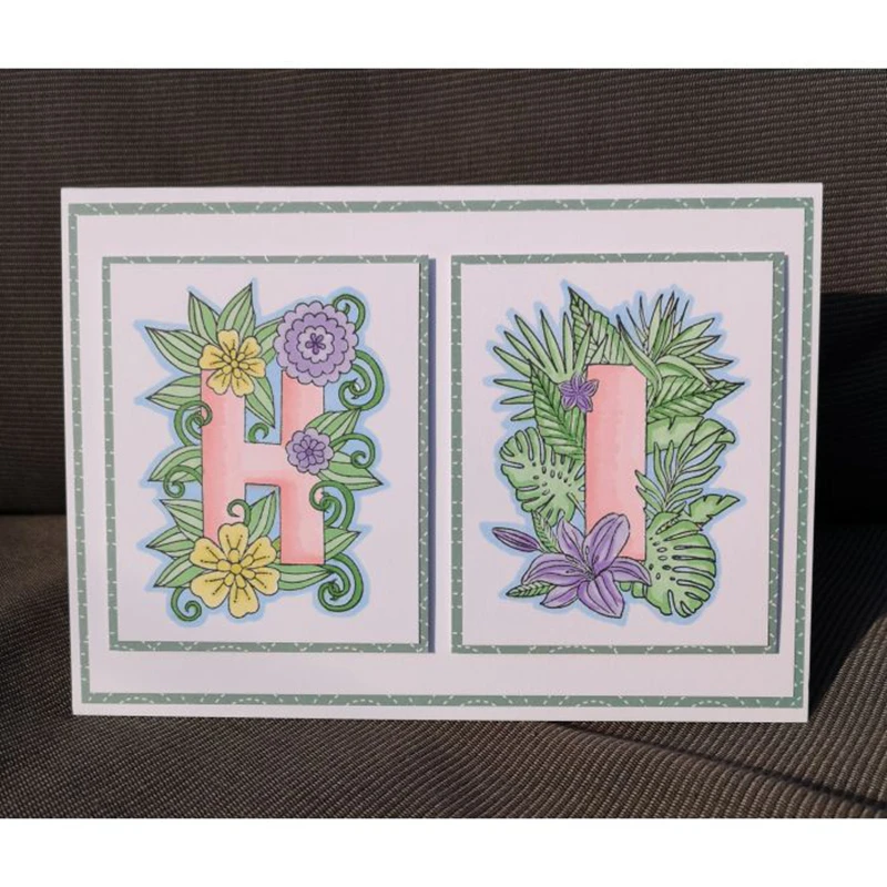 Цветы, окружающие буквы алфавита, прозрачные штампы для DIY бумажные карточки для скрапбукинга для ручной работы 3*4 дюйма