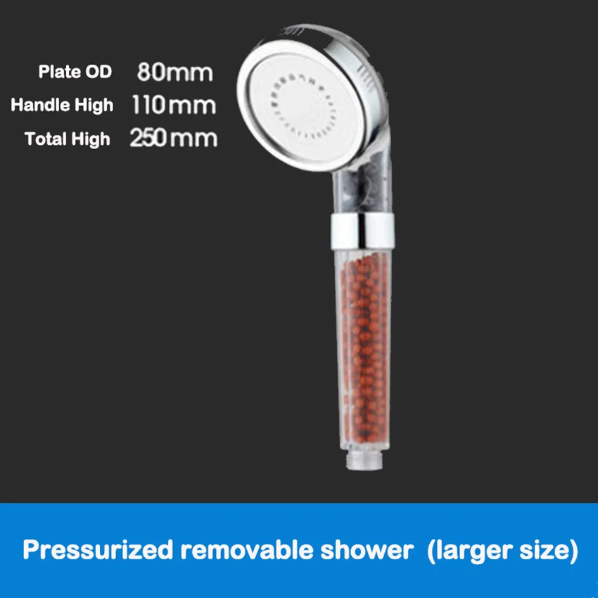 LF86010 SPA отрицательное ионное здоровье душ экономия воды душ дождевая душевая головка s распылитель фильтр прозрачная ручная душевая головка - Цвет: Large Size