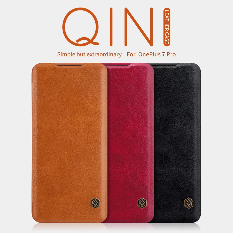 Oneplus 7 Pro чехол для телефона Oneplus 7 серия NILLKIN QIN винтажный Флип кожаный чехол для Oneplus 7 Pro откидная крышка с карманом для карт
