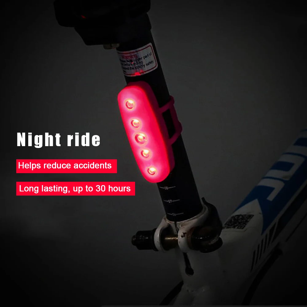 Portable USB Rechargeable Bike Bicycle Light Tail Rear Safety Night