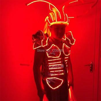 

Men LED Suit Party LED Clothing Light jacket Luminous Costumes Glowing Clothes Show Dance Accessories for Nightclub DJ Show
