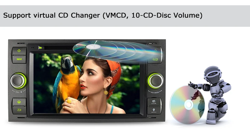 Excellent A-Sure 7" Car Radio Player GPS for Ford Transit Focus Galaxy S-Max C-Max Fusion Fiesta FM/AM RDS SWC Bluetooth CD DVD USB 3G  BT 19