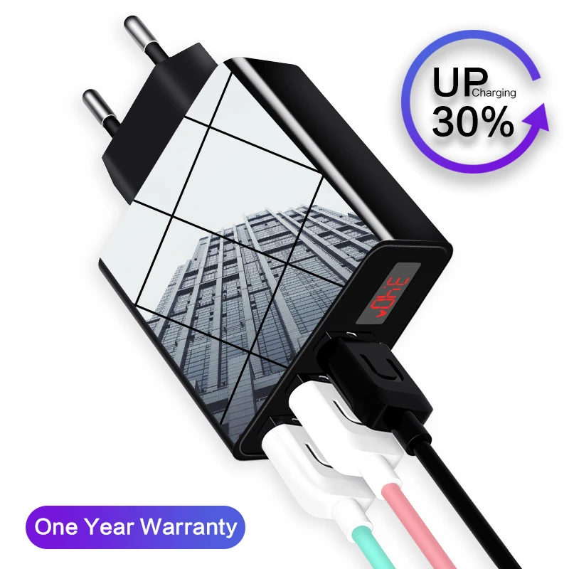 Mobile Phone Charger YKZ LED Display 3 USB Charger for iPhone Samsung Xiaomi Travel Wall Charger for Phone Charging Usb Adapter Mobile Phone Charger YKZ LED Display 3 USB Charger for iPhone Samsung Xiaomi Travel Wall Charger for Phone Charging Usb Adapter