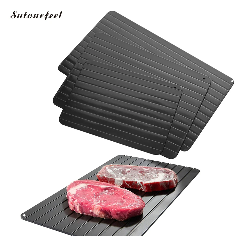 Quick Defrost Tray Magic Thawing Plate Aluminium Defrosting Tray for Food Meat Defrosting Plate