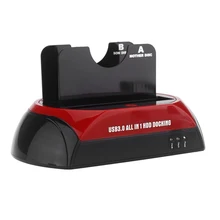 All in 1 HDD Docking Dual Double 2.5inch / 3.5inch SATA USB 3.0 Dock Station USB 3.0/2.0 US Plug