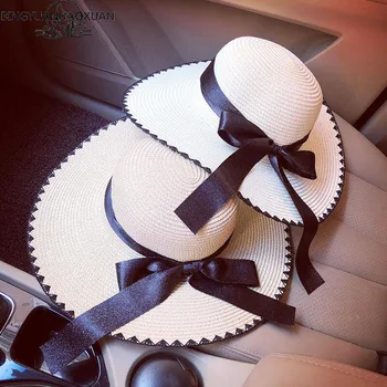 

BINGYUANHAOXUAN Large sutures beach hat for women big brim summer sun hat 2018 fashion straw hat