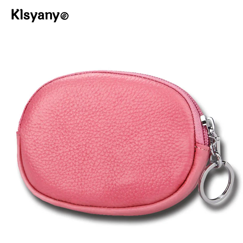 Klsyanyo женский натуральная кожа мини круглые бумажник с портмоне Для женщин мода круглый небольшой сумочка для косметики сумка