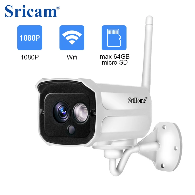

Local Shipping!Sricam SH024 1080P HD 2.0MP Wifi Wireless CCTV Security IP Camera SD Card Slot night vision waterproof outdoor