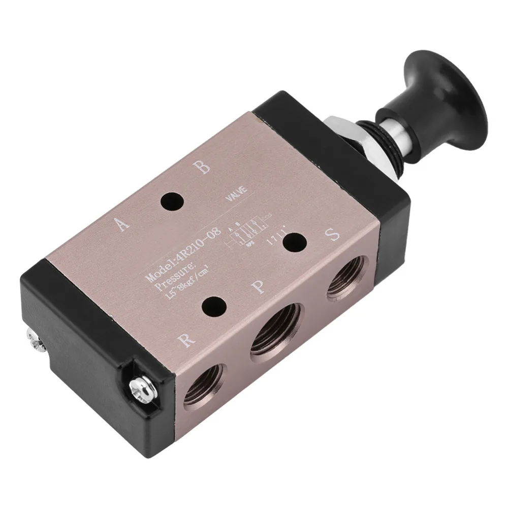4R210-08 ручной пуш-ап Управление пневмоклапан серии 3-сторонний выход 2-х Позиционный выключатель 1/4 типа BSPT Алюминий сплав прямого действия Высокая точность клапан