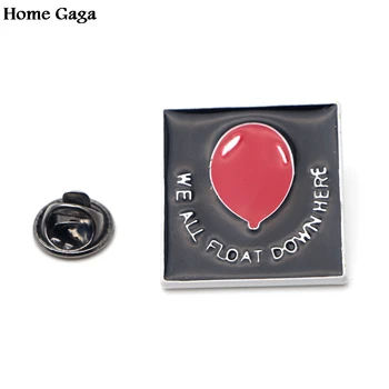

20pcs/lot Homegaga enamel brooch movie IT we all float down here Pennywise Joker pins para backpack clothes metal badges D0859