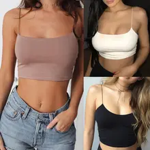 Tank-Tops Camisoles-Tube Crop-Top Club Sleevless Strappy Bralette Sexy Fashion Women's