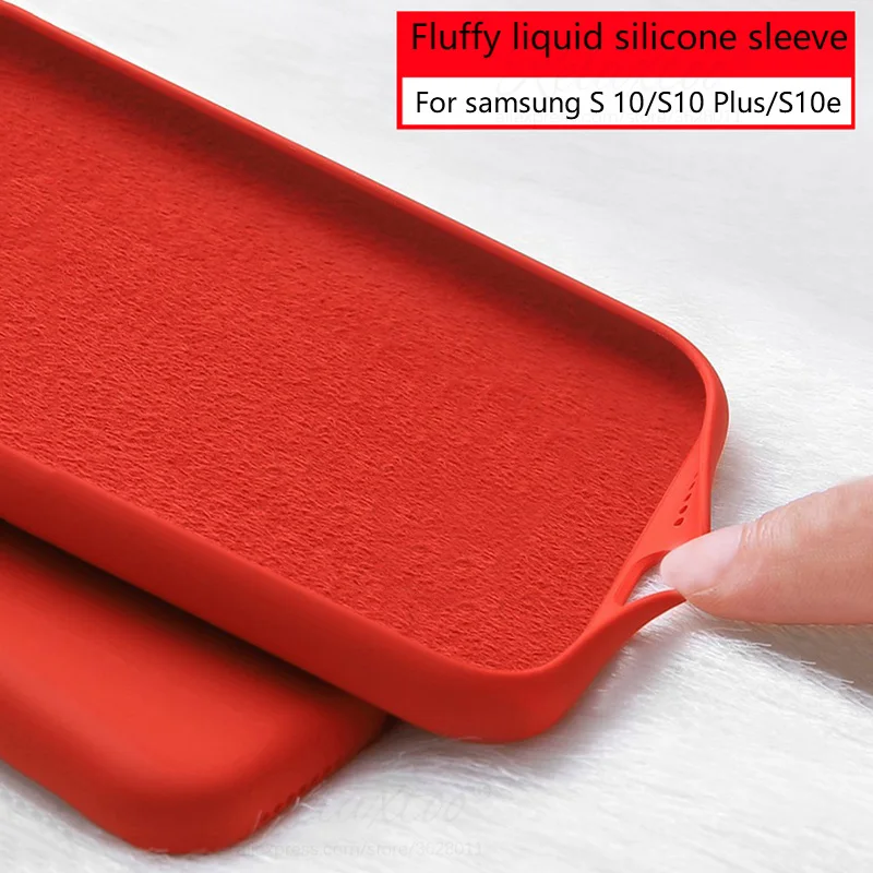 

2019 Liquid soft Silicone Case for Samsung Galaxy Note 8 9 S8 S9 S10 Plus s10e phone case on For samsung s 8 9 10 e note8 note9